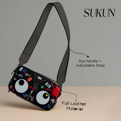 Graffiti Pop Eye Crossbody Bag